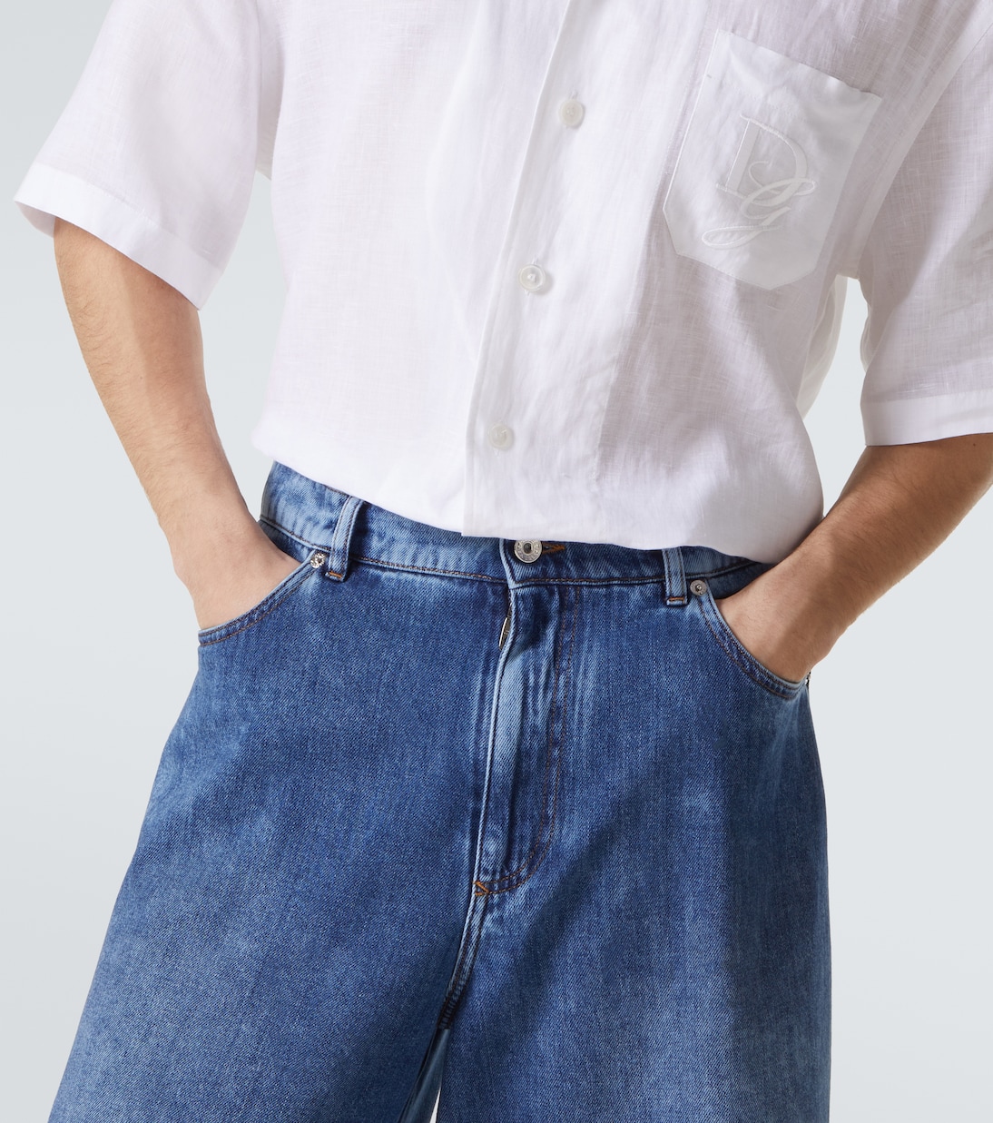 Bermudas de denim con logo | Dolce&Gabbana