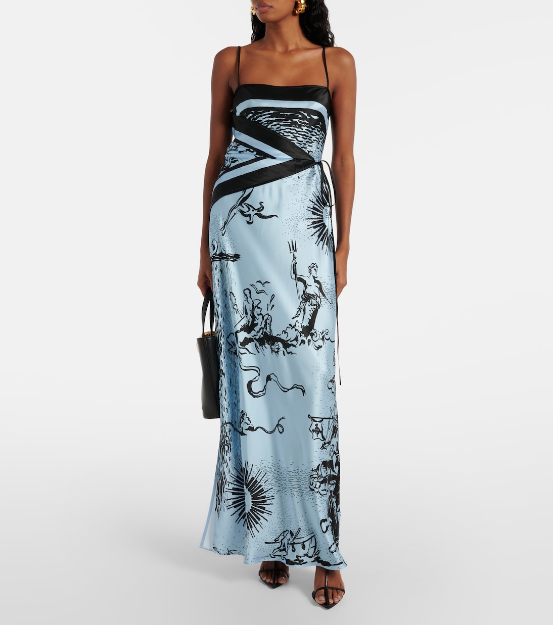 Robe longue Dreamwood en soie | SIR