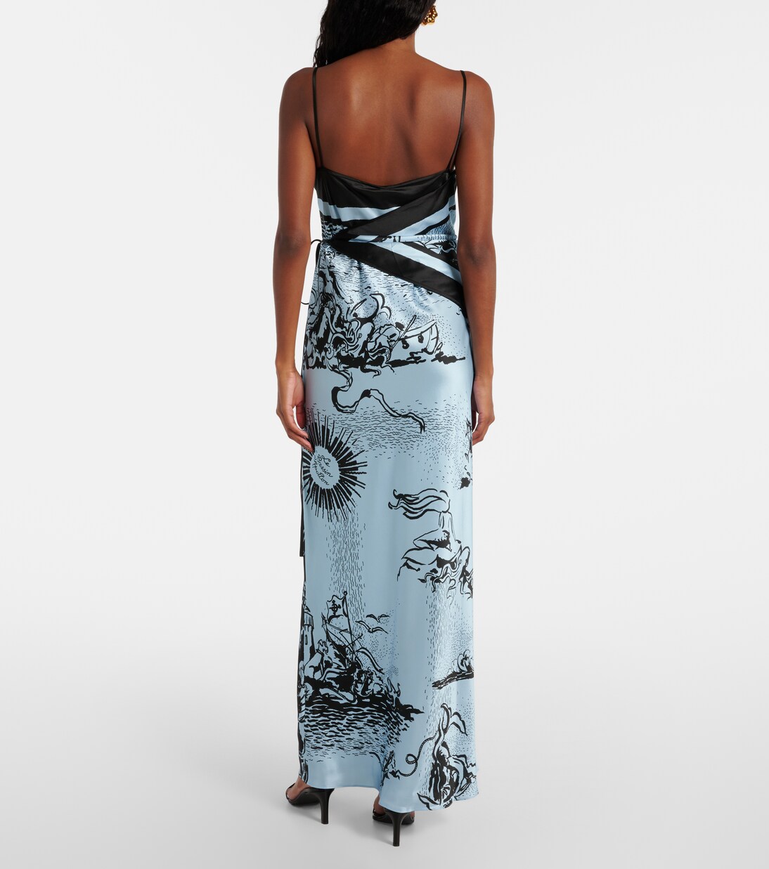 Robe longue Dreamwood en soie | SIR