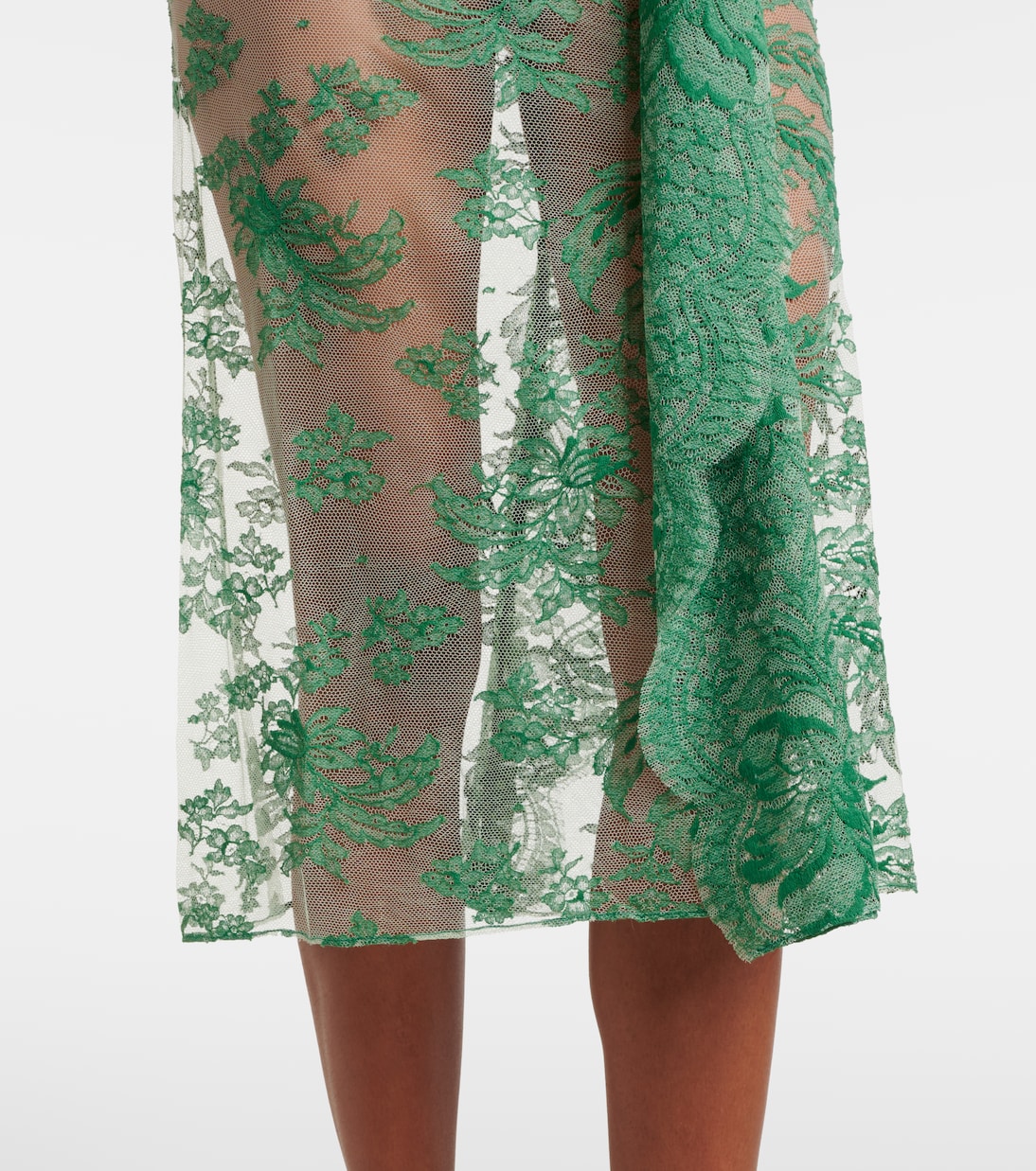 Abito midi in pizzo senza spalline | Christopher Esber