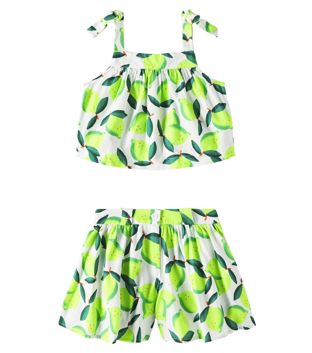 Top e shorts in cotone con stampa | Fábula