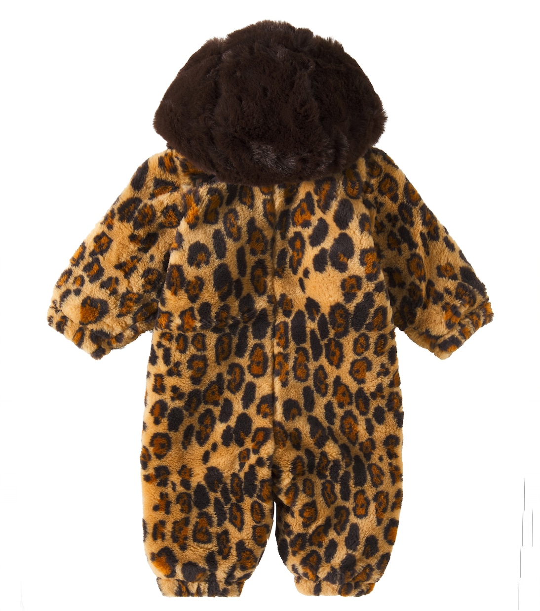 Baby leopard-print faux fur overalls | Mini Rodini
