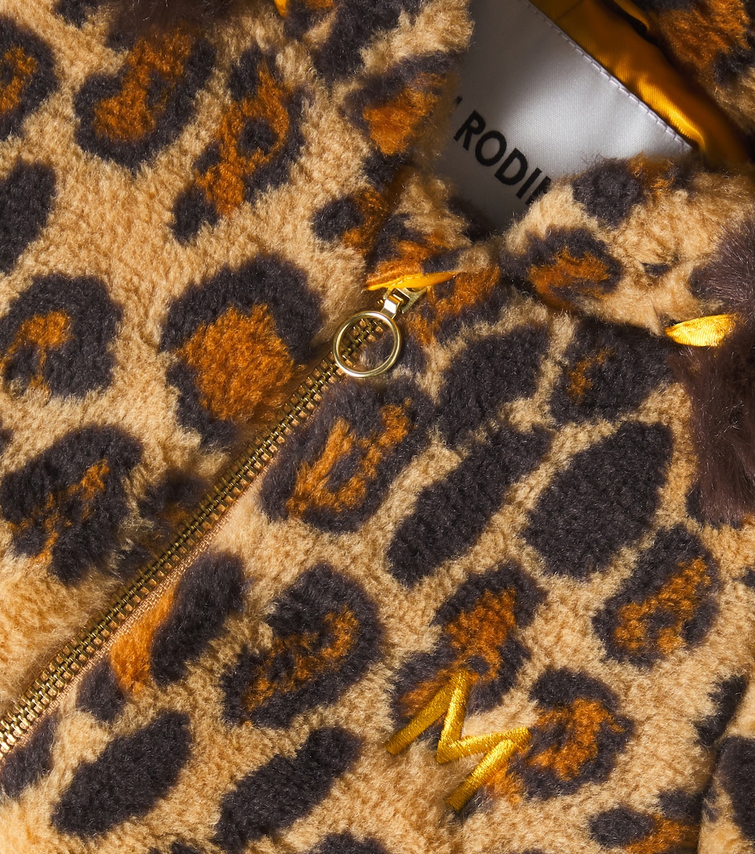 Baby leopard-print faux fur overalls | Mini Rodini