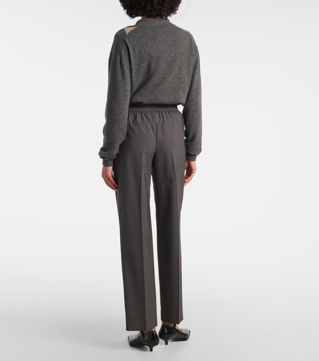 Virgin wool straight pants | Miu Miu