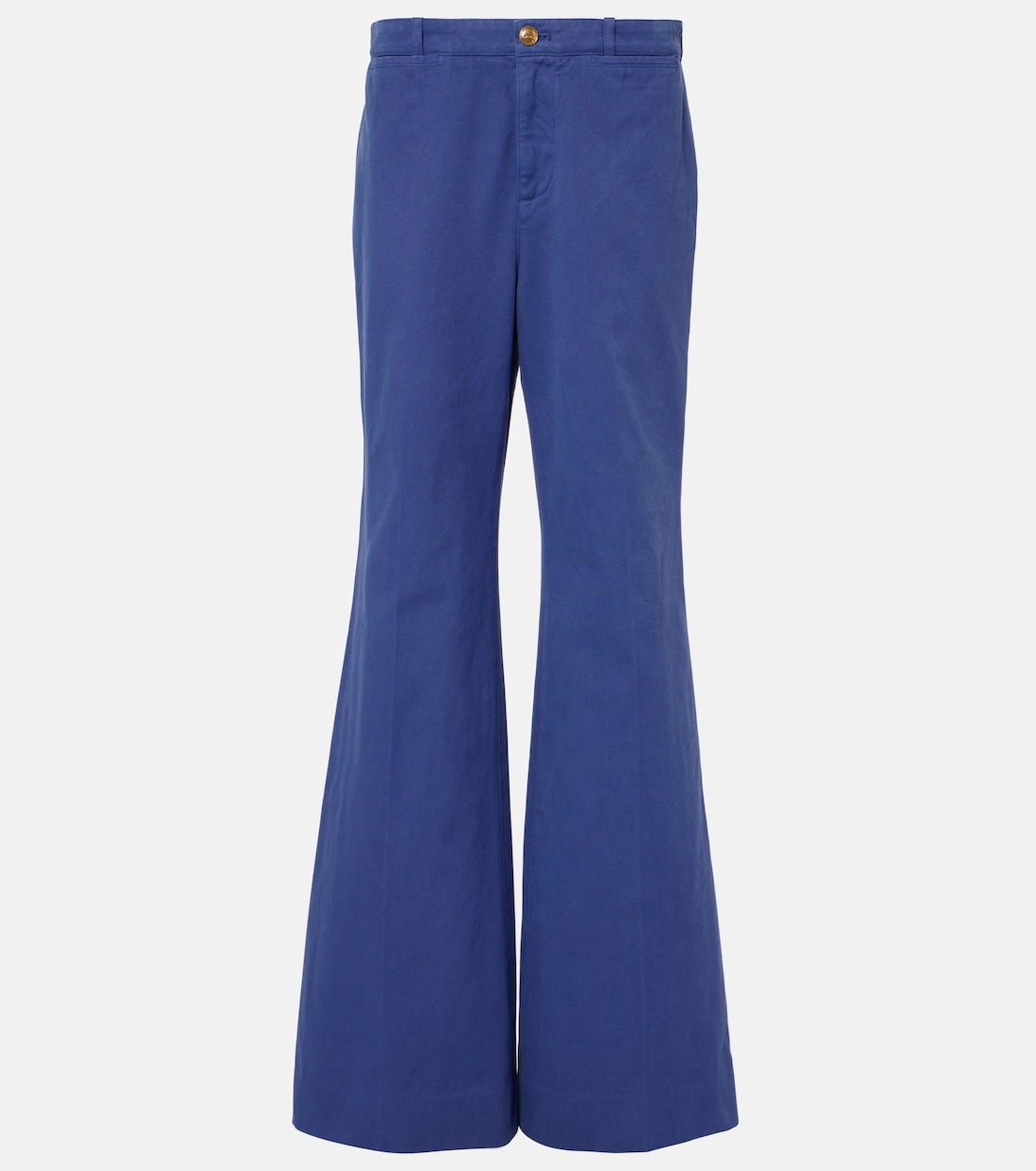 Pantalon évasé à taille mi-haute en coton | Chloé