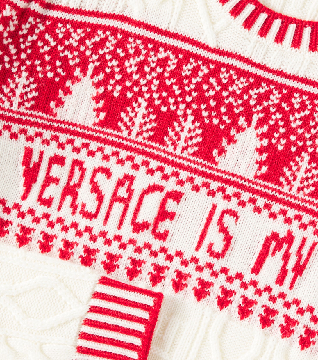 Fair Isle virgin wool sweater | Versace Kids