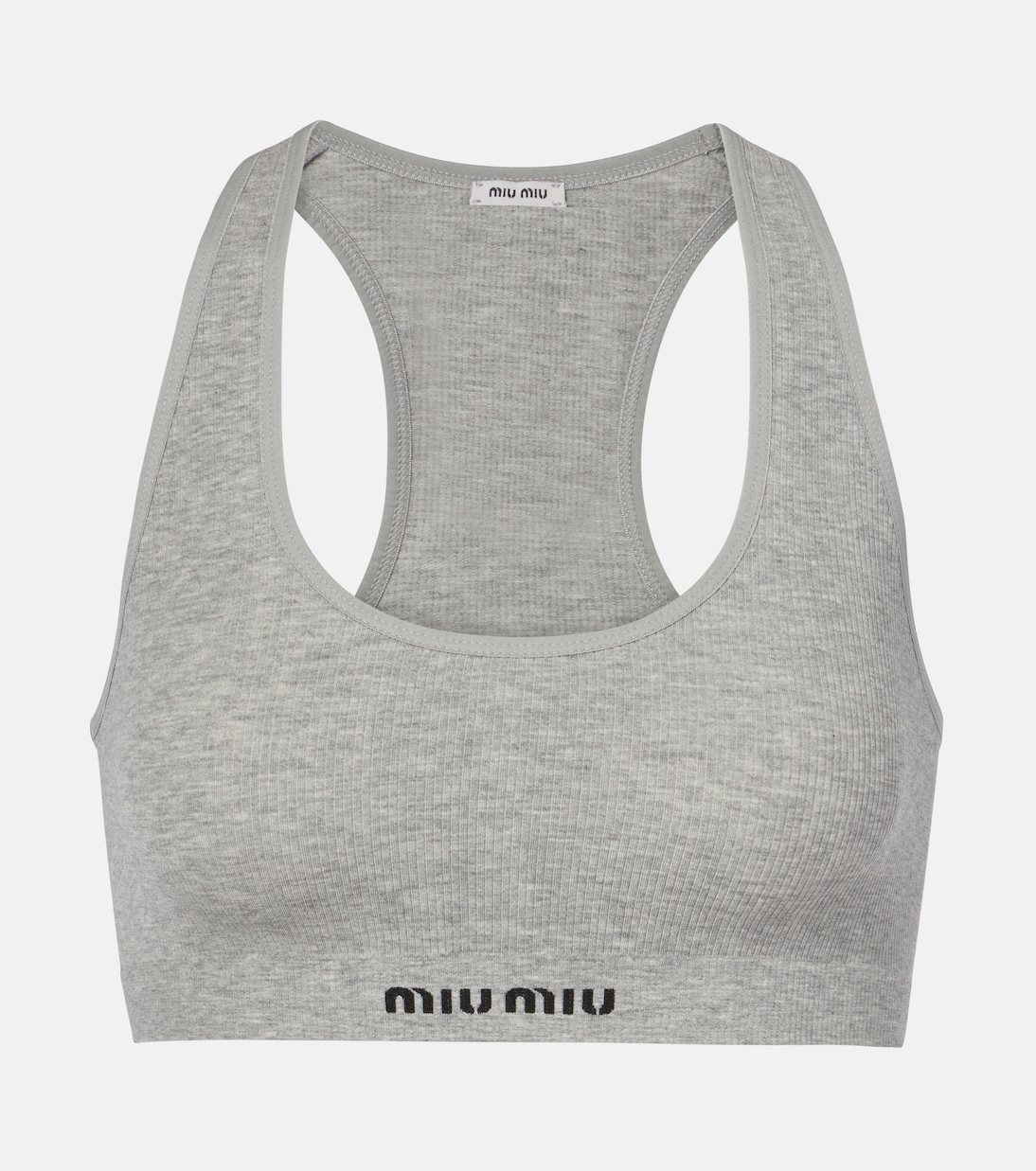 Top bralette in misto cotone | Miu Miu
