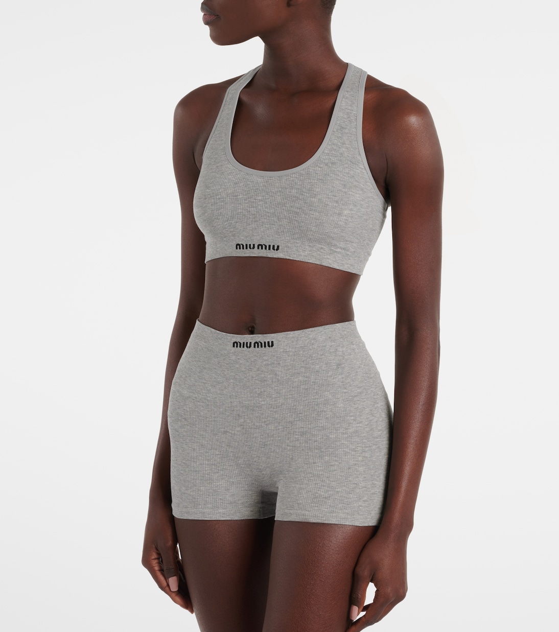 Top bralette in misto cotone | Miu Miu