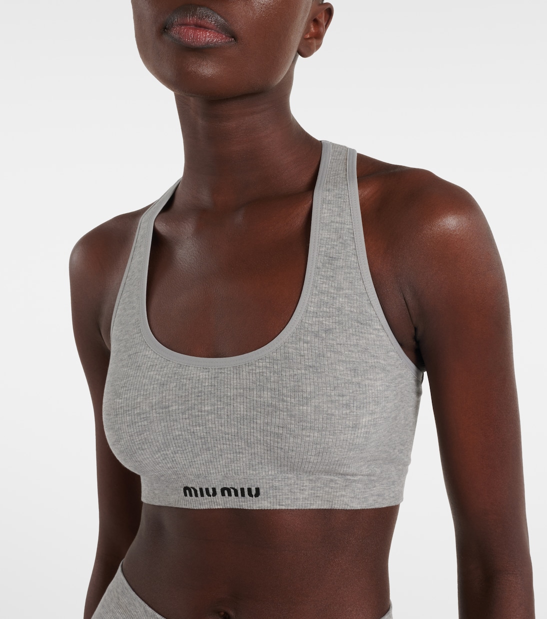 Top bralette in misto cotone | Miu Miu