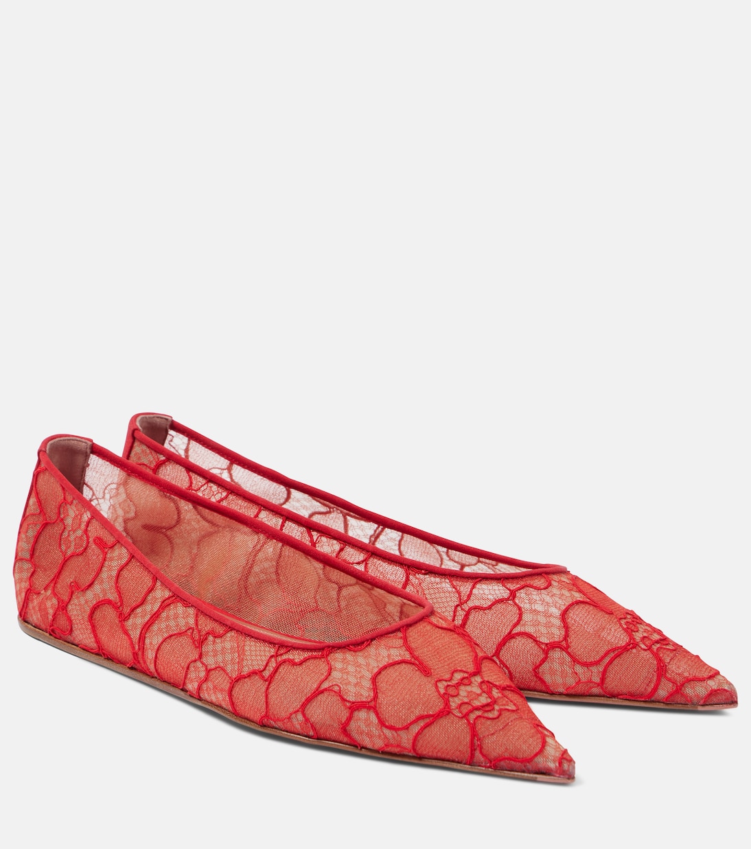 Scarpe ballerina in pizzo Barbara di Amina Muaddi per uno stile giovane e raffinato