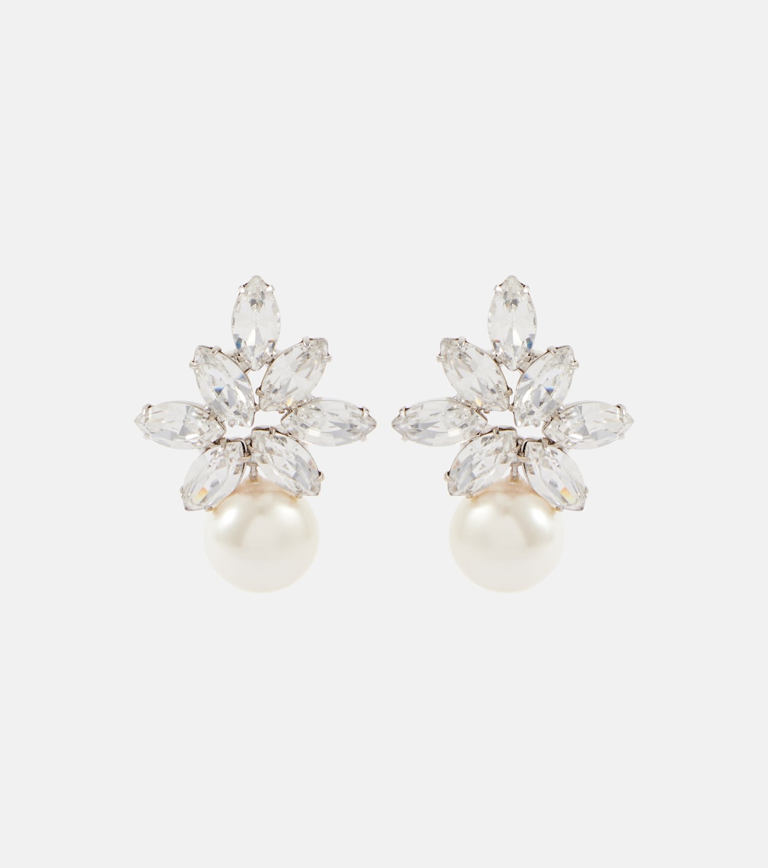 Boucles d'oreilles Liza à cristaux et perles fantaisie | Jennifer Behr