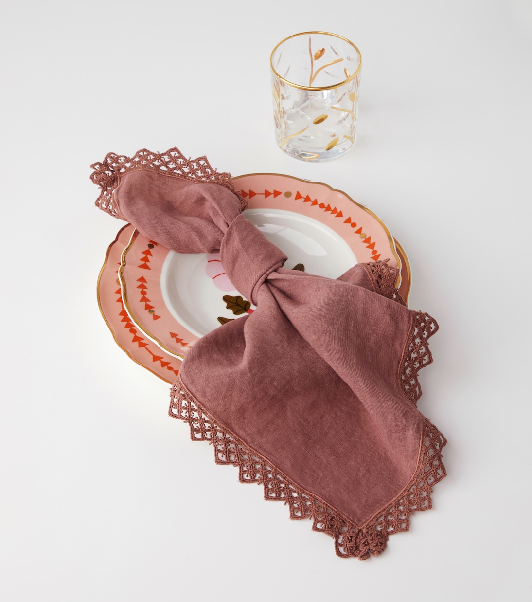Set of 4 macramé linen napkins | Once Milano