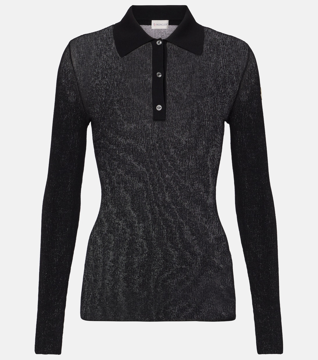 Polo in maglia di misto cotone a coste | Moncler