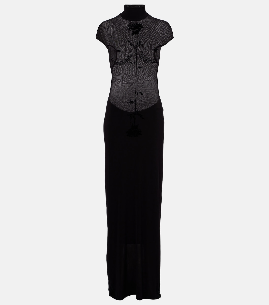 Velvet jersey maxi dress | Jean Paul Gaultier