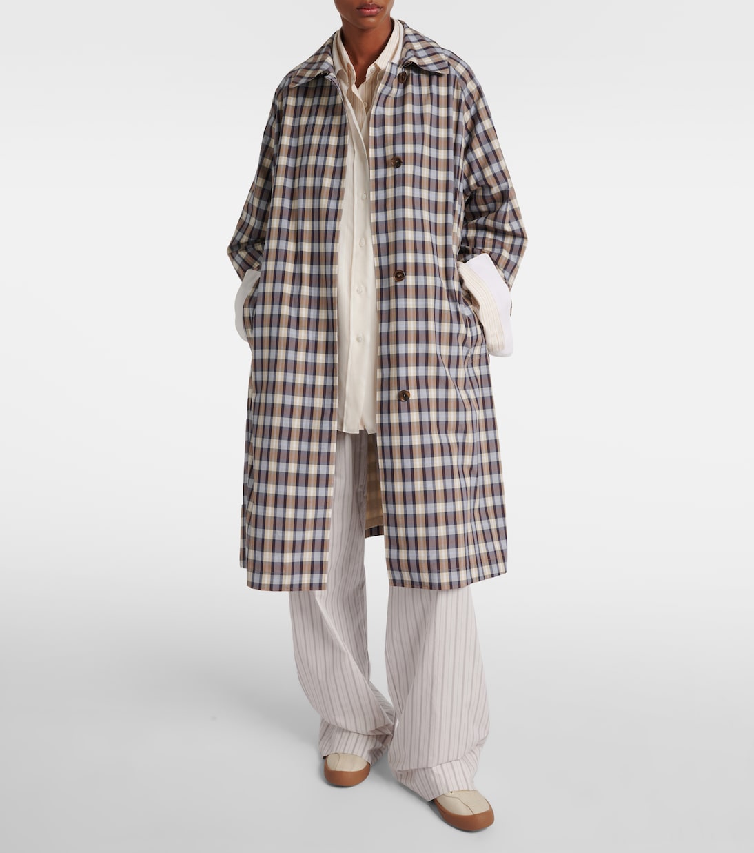Camisa Nesson oversized de cupro a rayas | The Row
