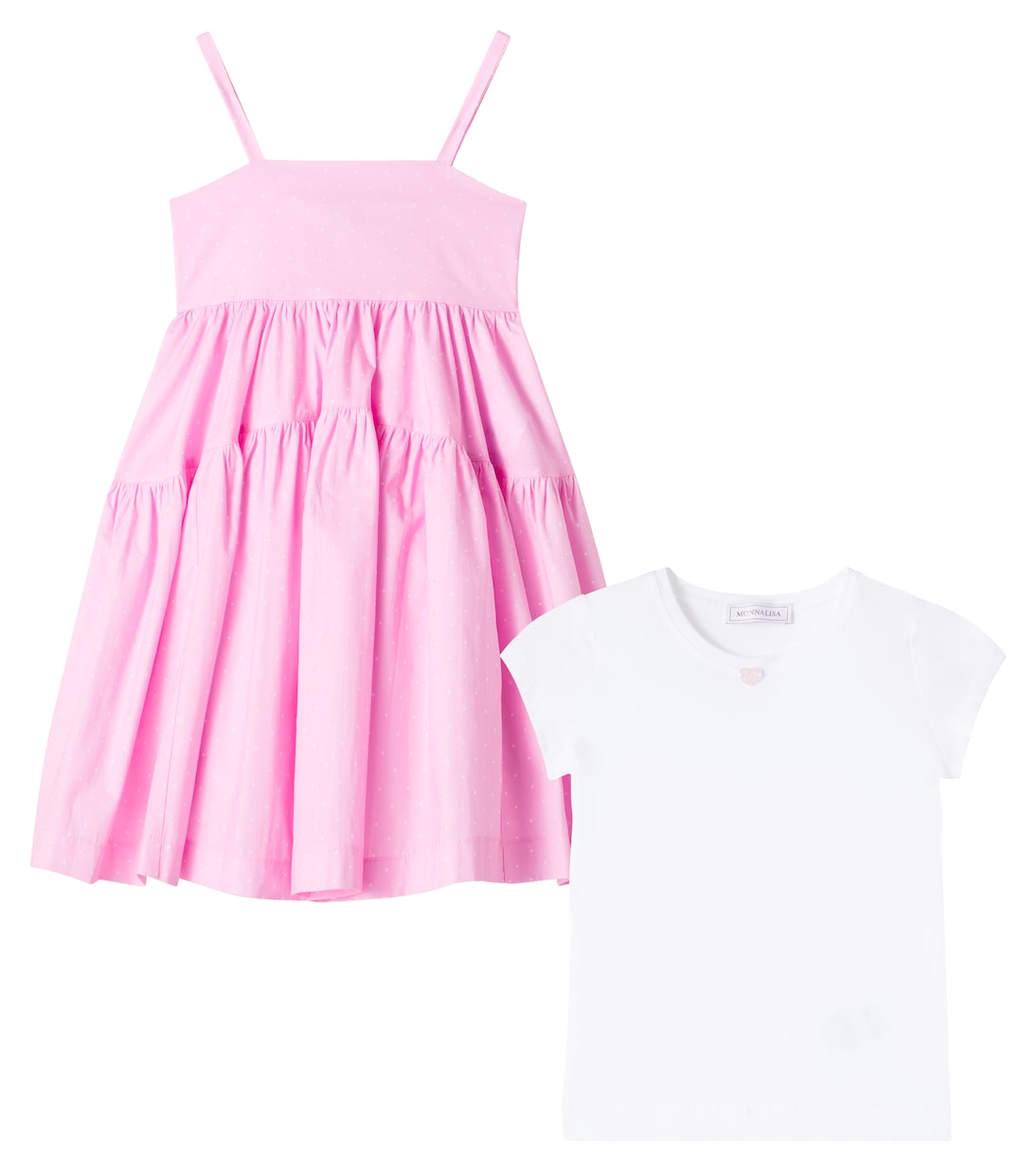 Vestido en popelín de algodón | Monnalisa