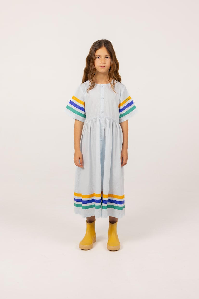 Abito in cotone a righe | Tinycottons