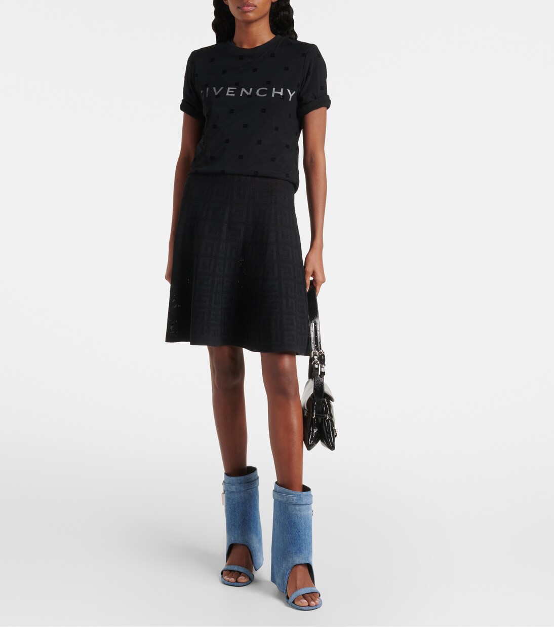 Sandali Denim con Chiusura Shark Lock di Givenchy per Giovani Stilosi