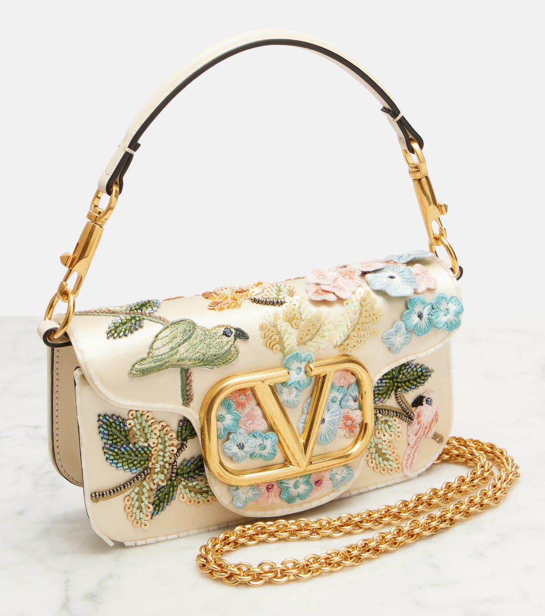 Locò Small embellished shoulder bag | Valentino Garavani