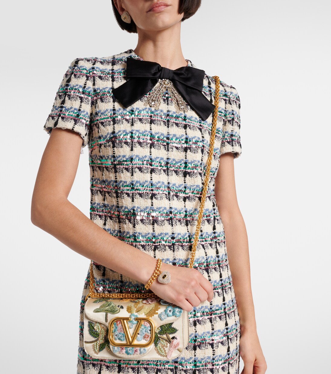 Locò Small embellished shoulder bag | Valentino Garavani