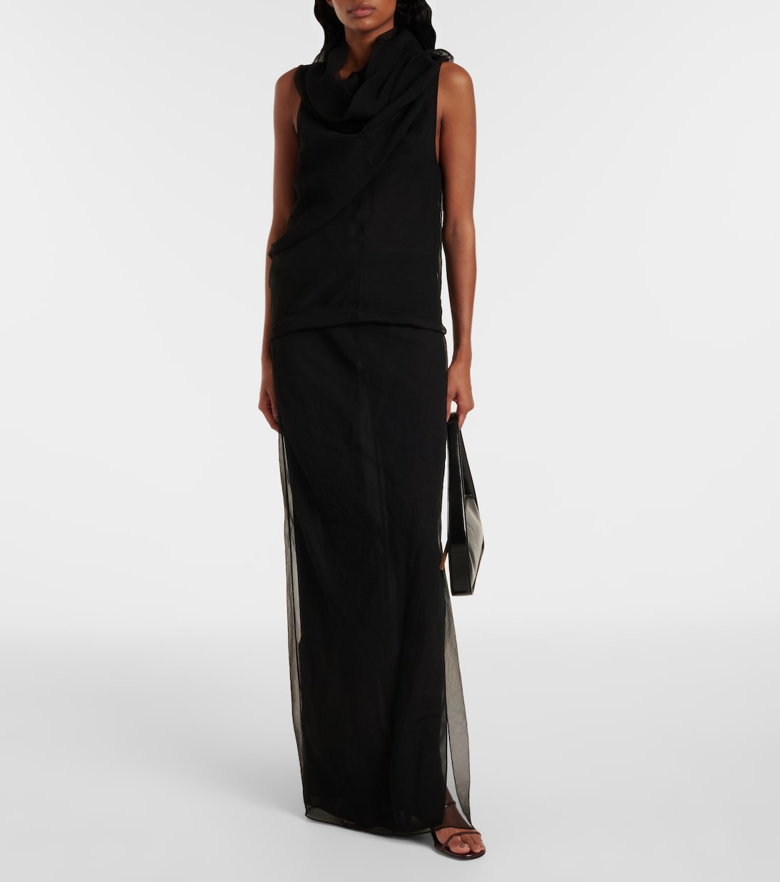 Robe longue Jeanty en tulle | Khaite