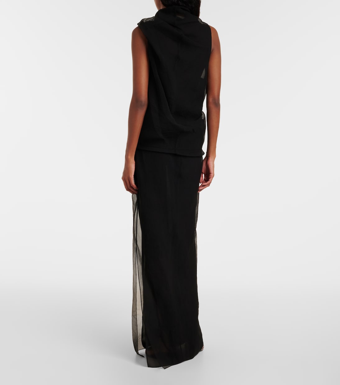 Robe longue Jeanty en tulle | Khaite