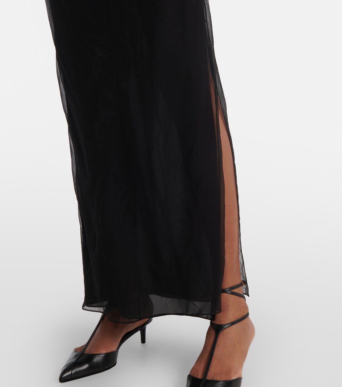 Robe longue Jeanty en tulle | Khaite