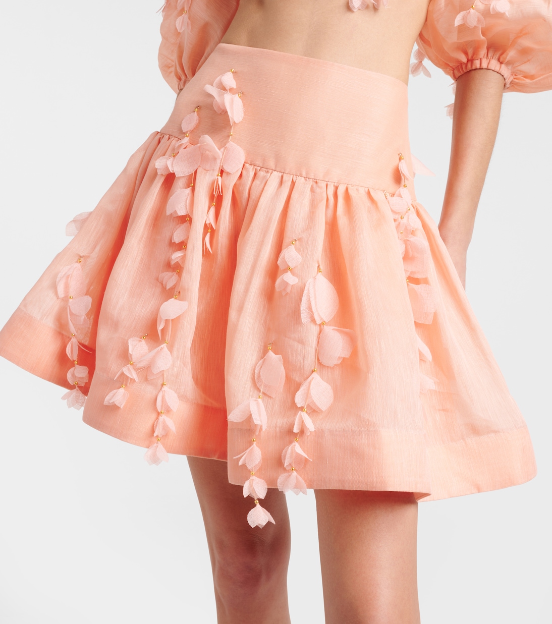 Dawning linen and silk miniskirt | Zimmermann