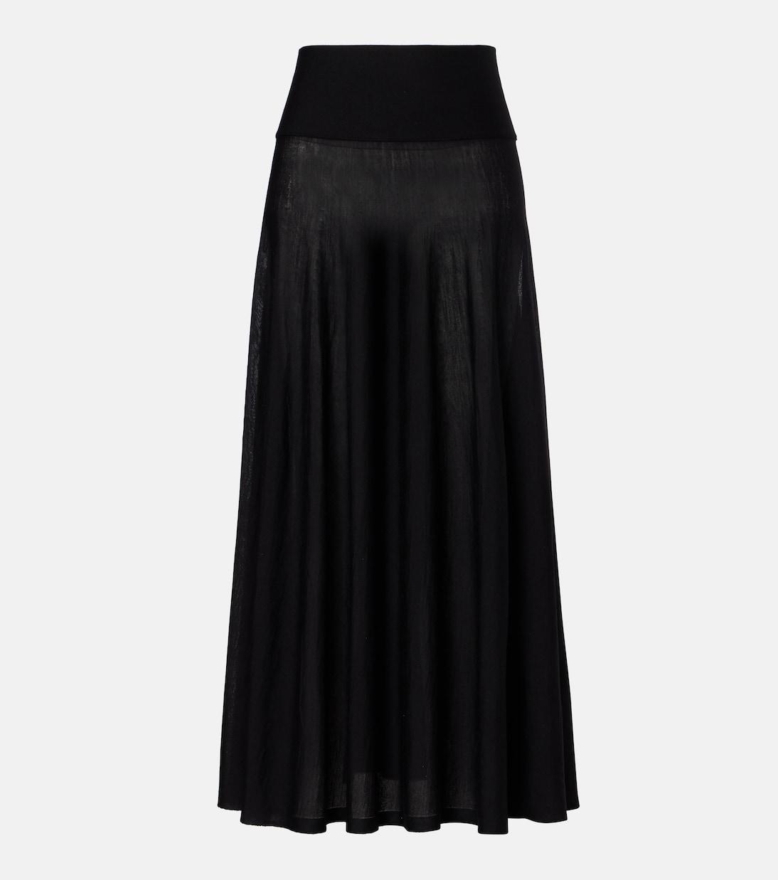 Flared virgin wool maxi skirt | Alaïa