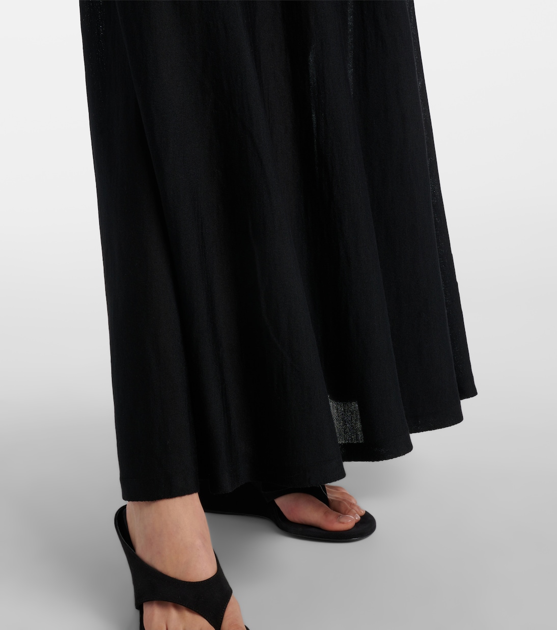 Flared virgin wool maxi skirt | Alaïa