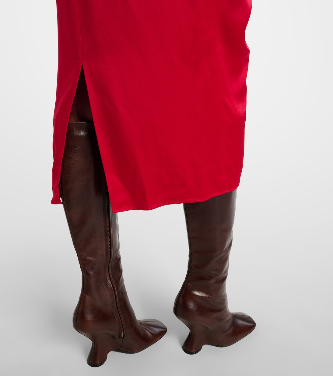 Midikleid Twist aus Satin | Stella McCartney