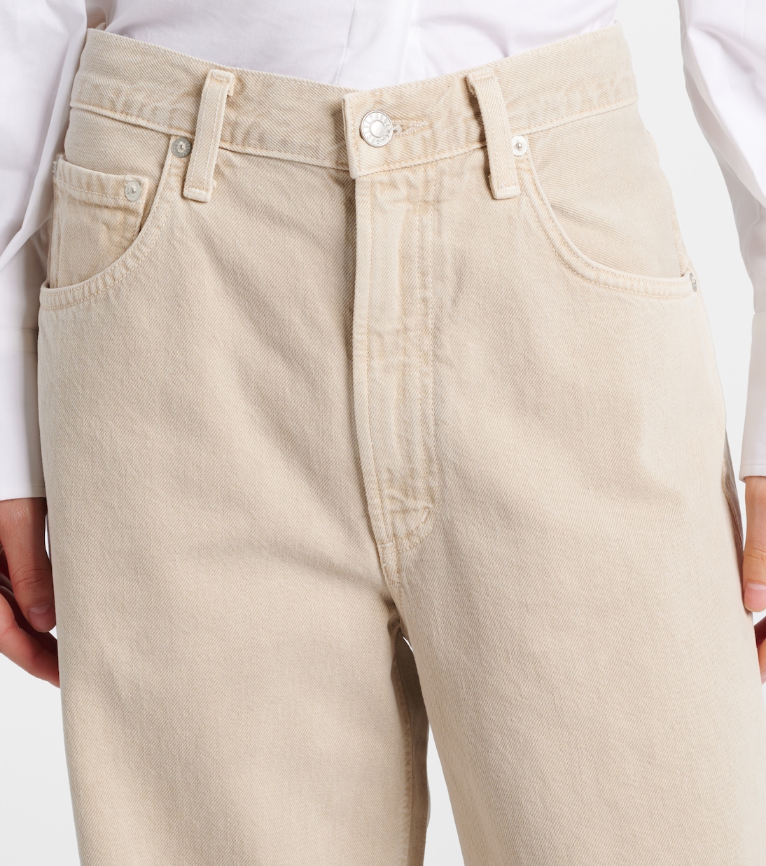 Low Curve mid-rise barrel-leg jeans | Agolde