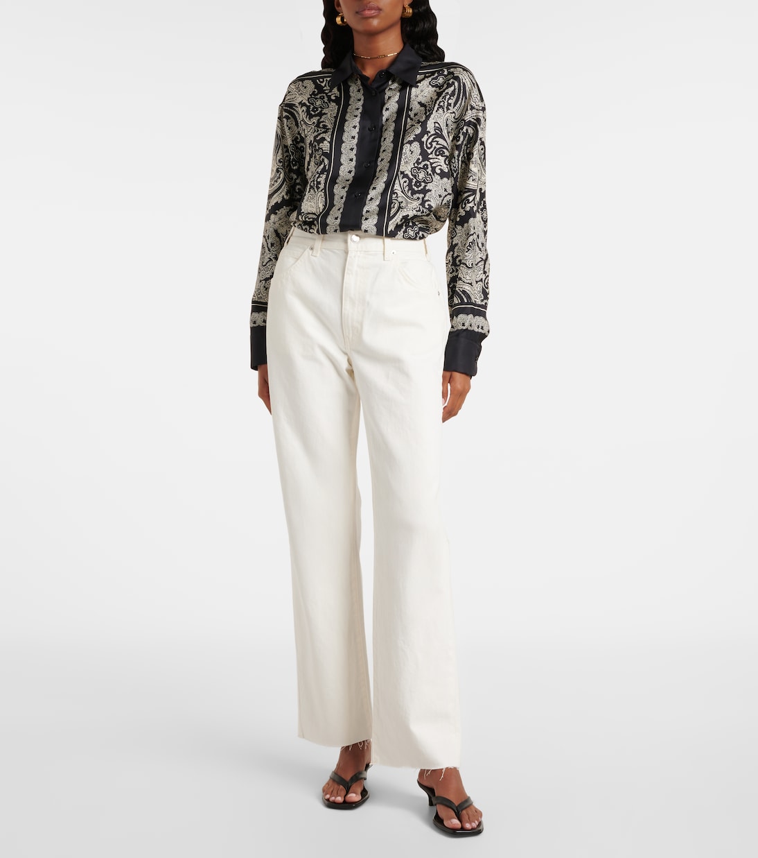 Jeans regular cropped Calla a vita alta | Nili Lotan