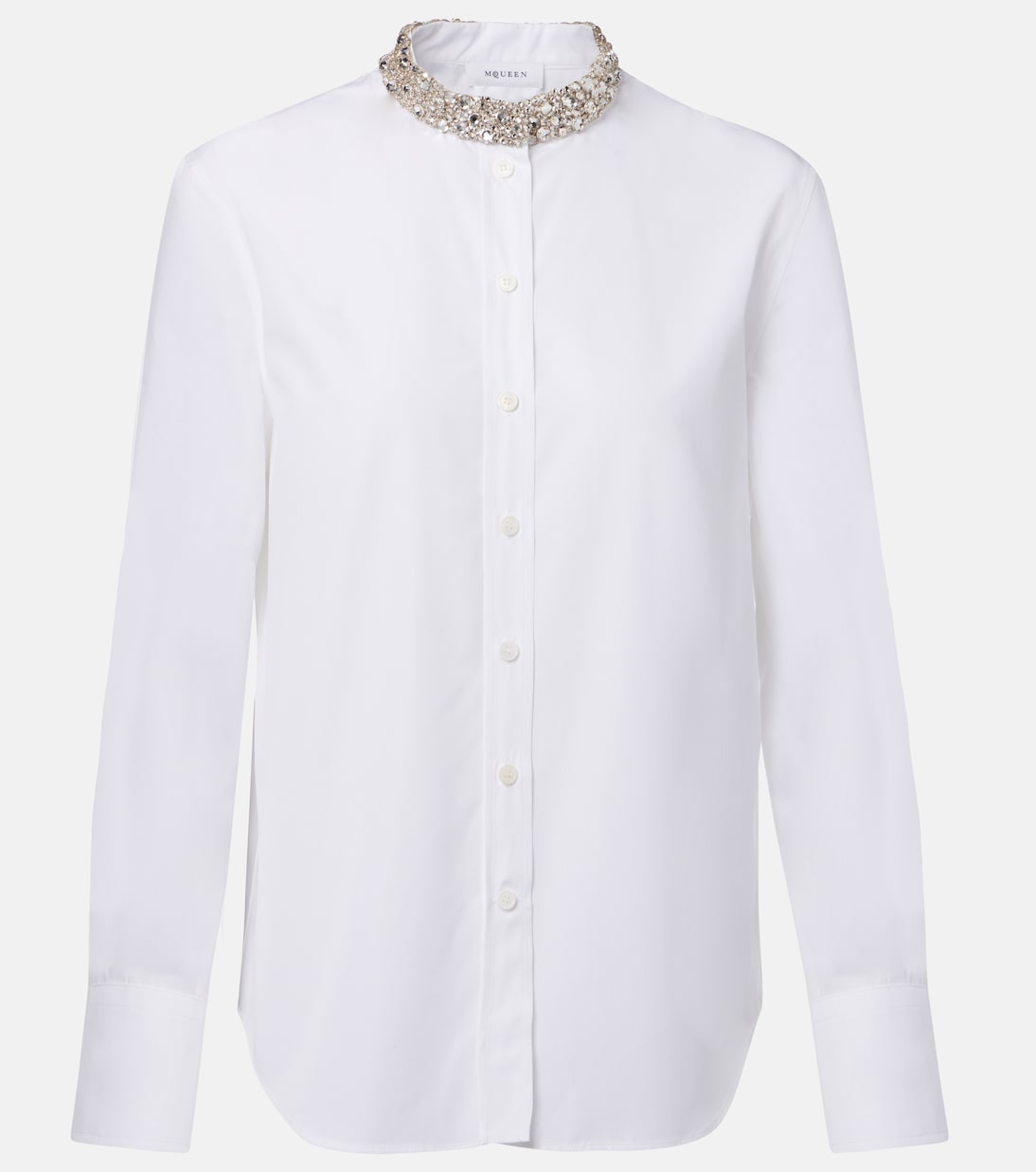 Crystal-embellished cotton shirt | McQueen