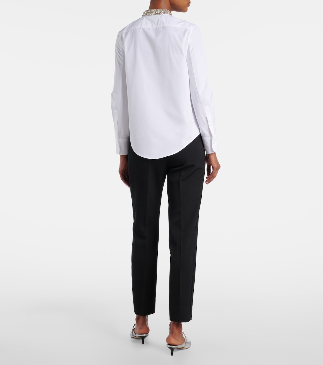 Crystal-embellished cotton shirt | McQueen