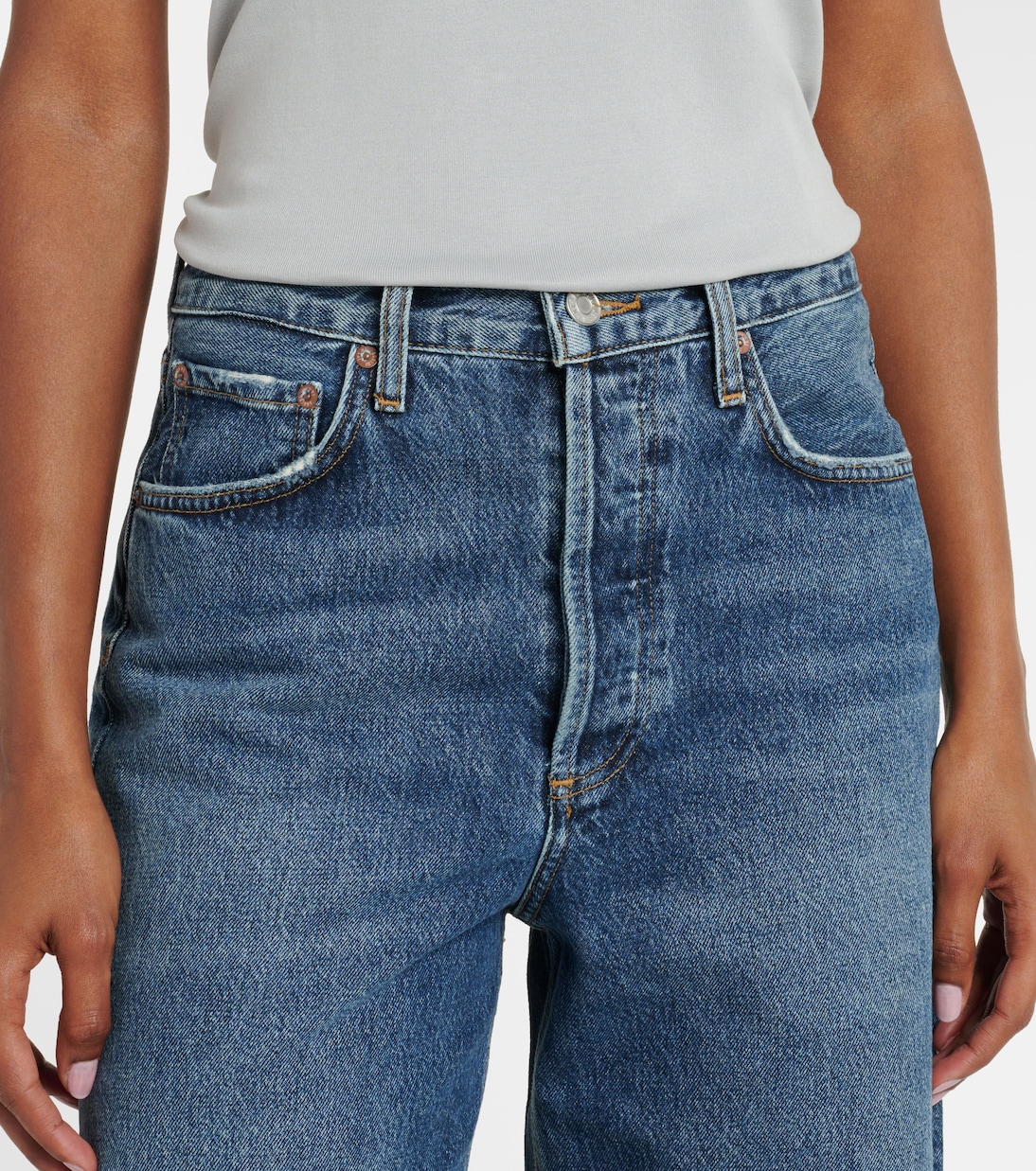 Dame high-rise wide-leg jeans | Agolde