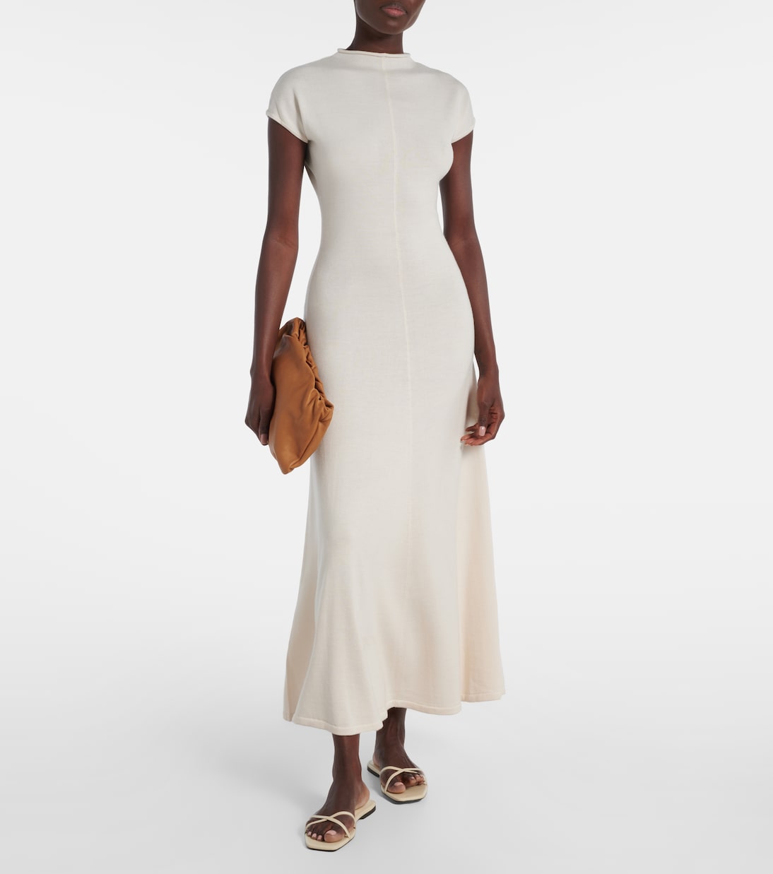 Lenore knitted wool and silk midi dress | Tove