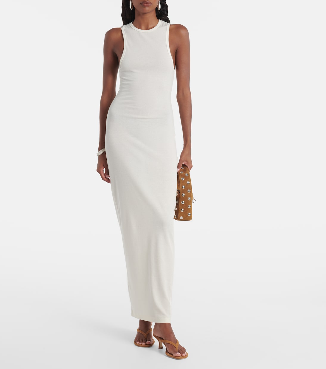 Robe longue en coton mélangé  | Wardrobe.NYC