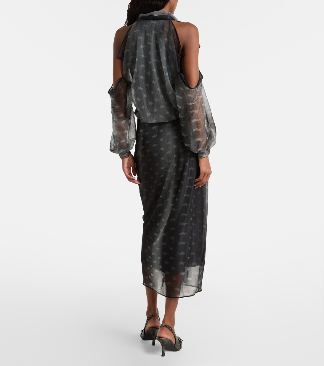 فستان من الجيرسيه الشفاف بطبقات | Acne Studios