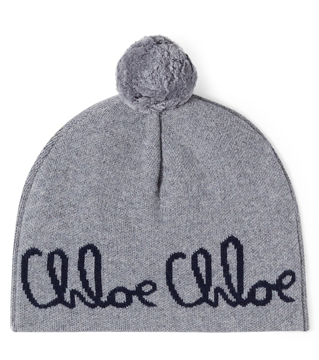 Logo cotton and wool beanie | Chloé Kids
