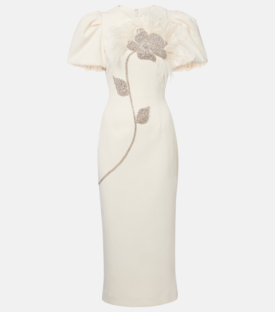 Embellished crêpe cocktail dress | Rebecca Vallance