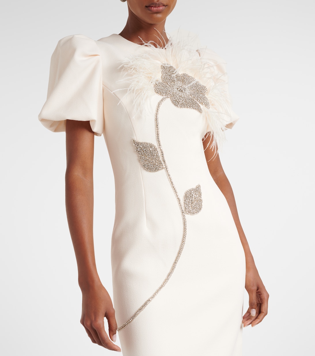 Embellished crêpe cocktail dress | Rebecca Vallance