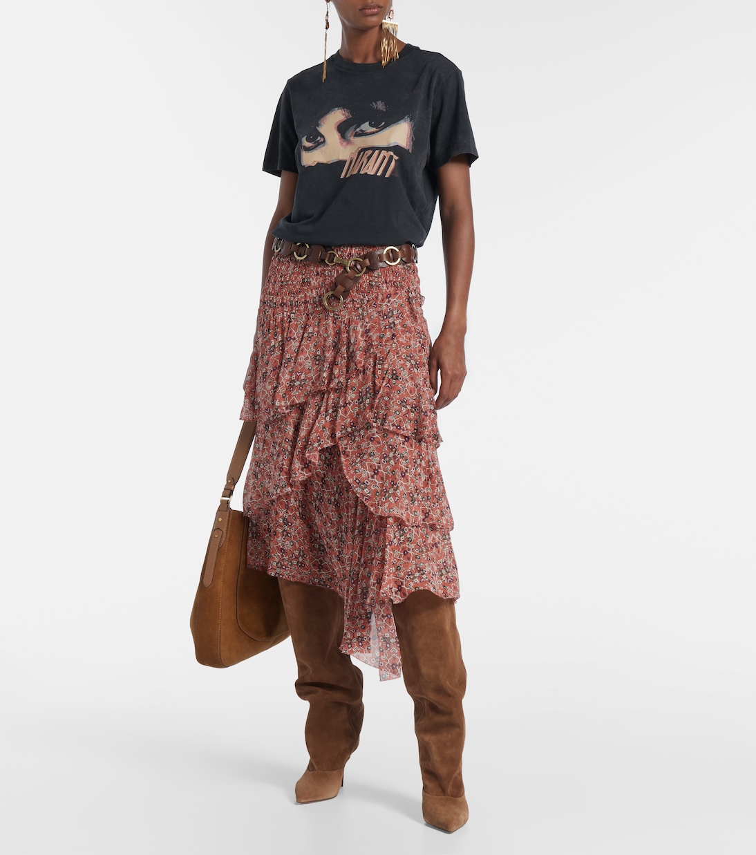 Bottes Ines 75 en daim | Paris Texas