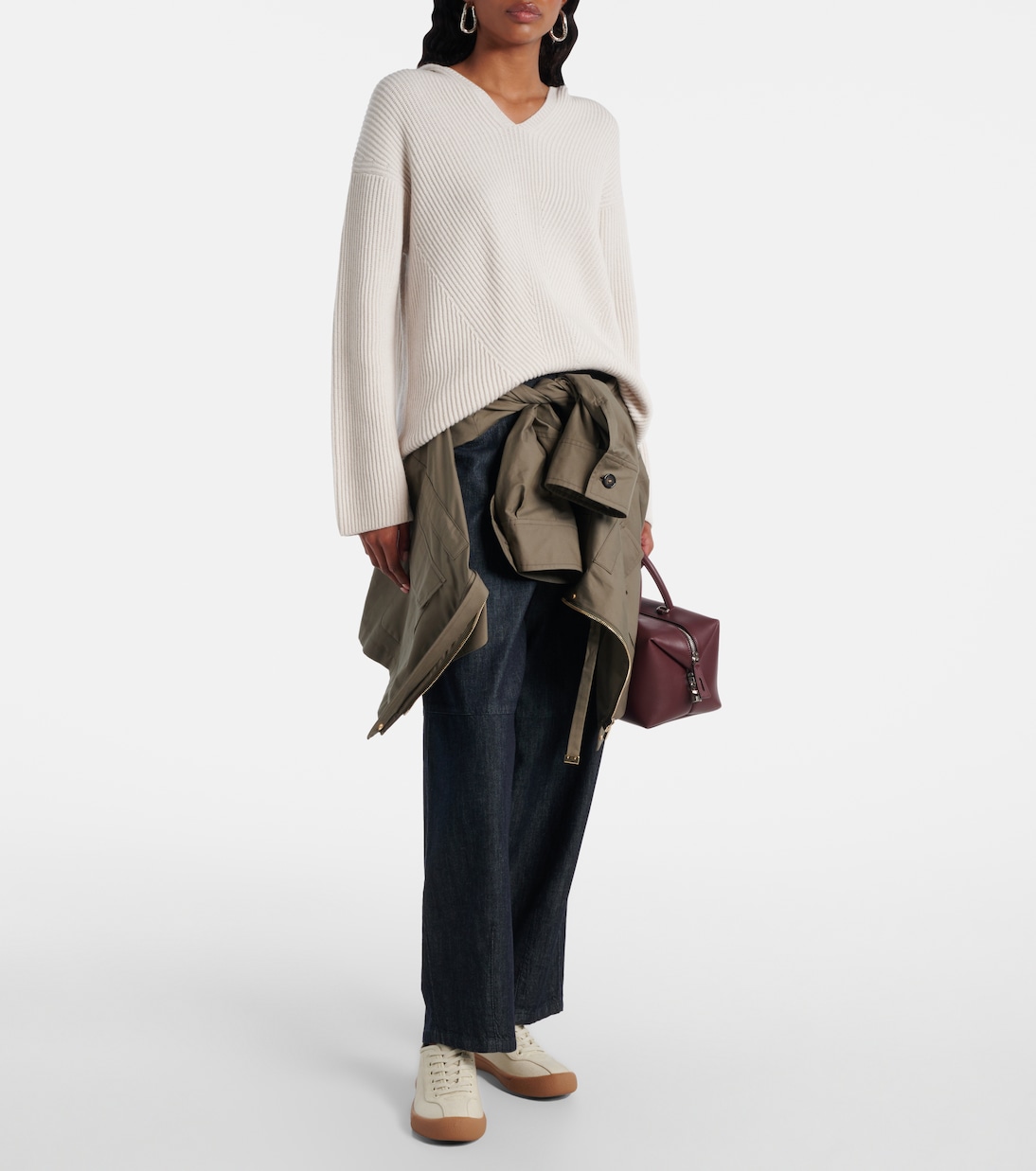 Falcone ribbed-knit wool hoodie | 'S Max Mara