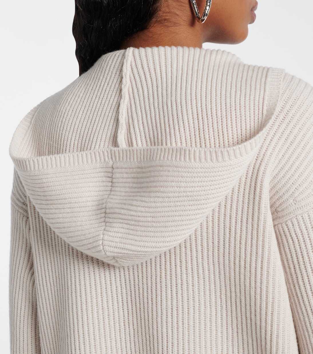 Falcone ribbed-knit wool hoodie | 'S Max Mara
