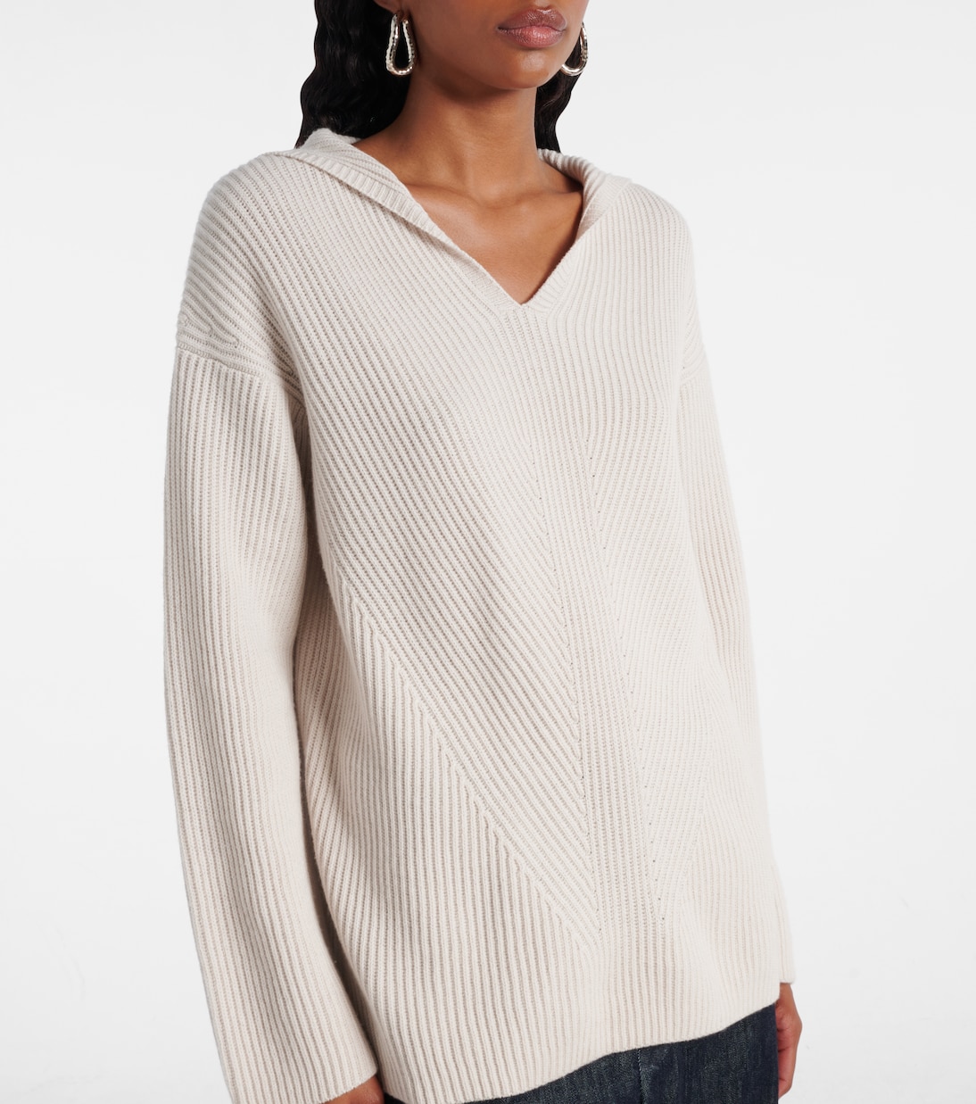 Falcone ribbed-knit wool hoodie | 'S Max Mara