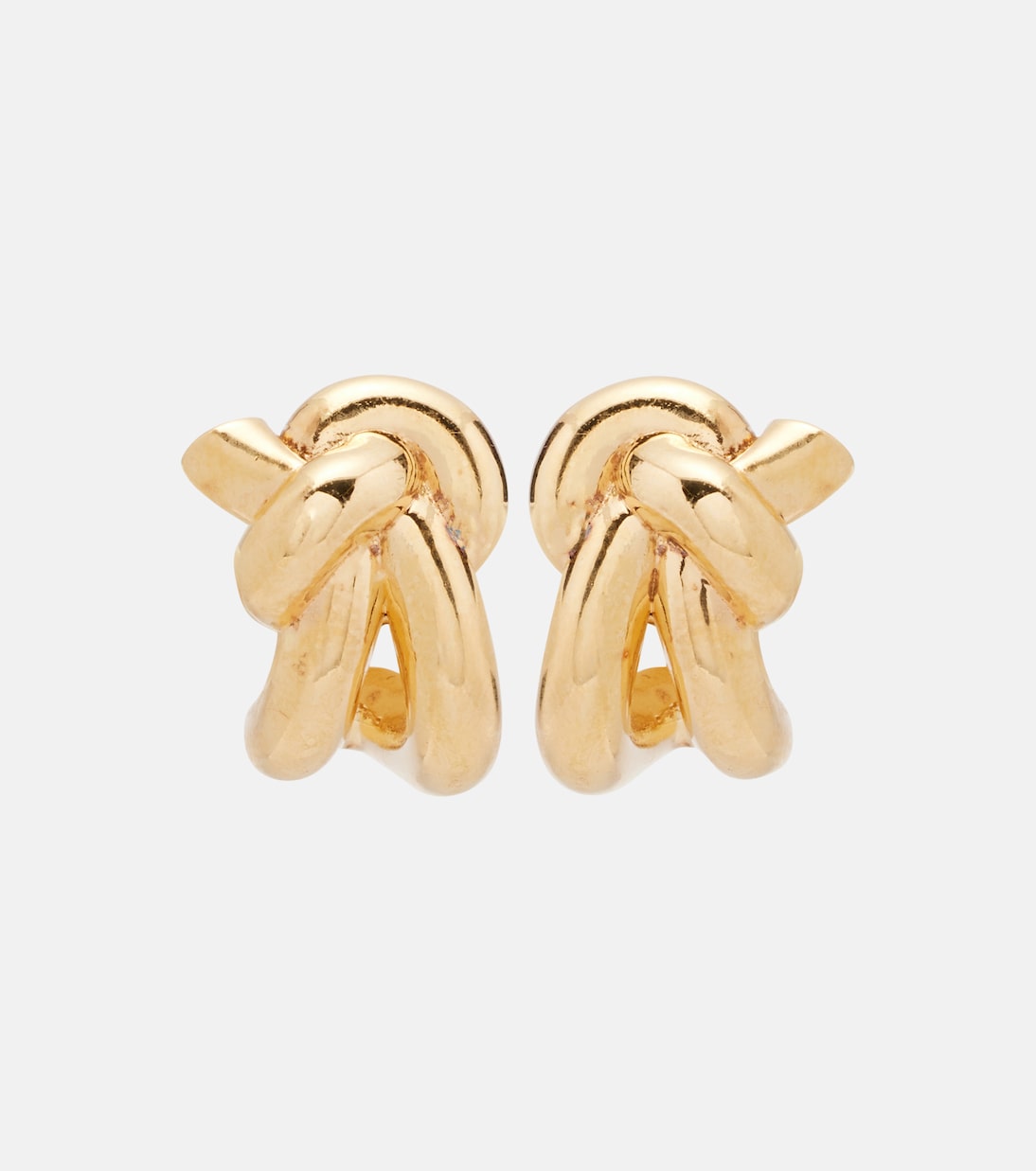 Knot gold-plated sterling silver earrings | Bottega Veneta