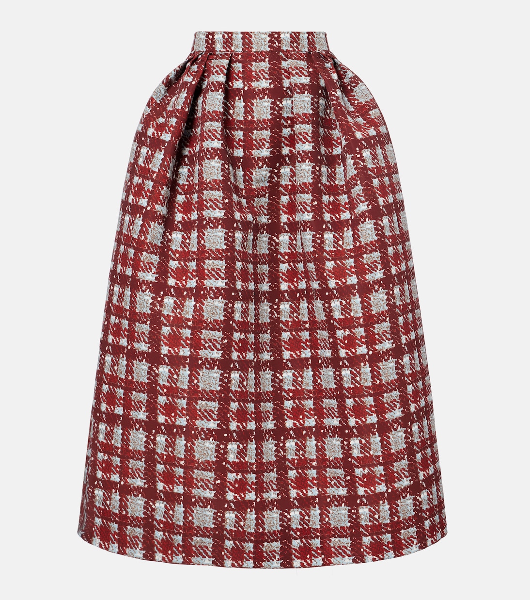 Plaid faille midi skirt | Oscar de la Renta