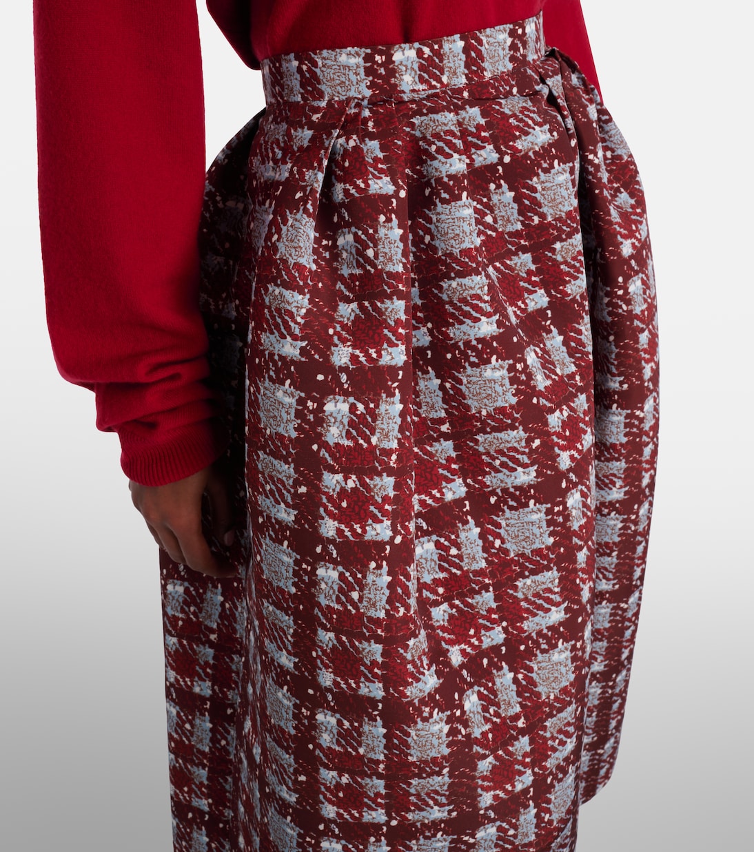 Plaid faille midi skirt | Oscar de la Renta