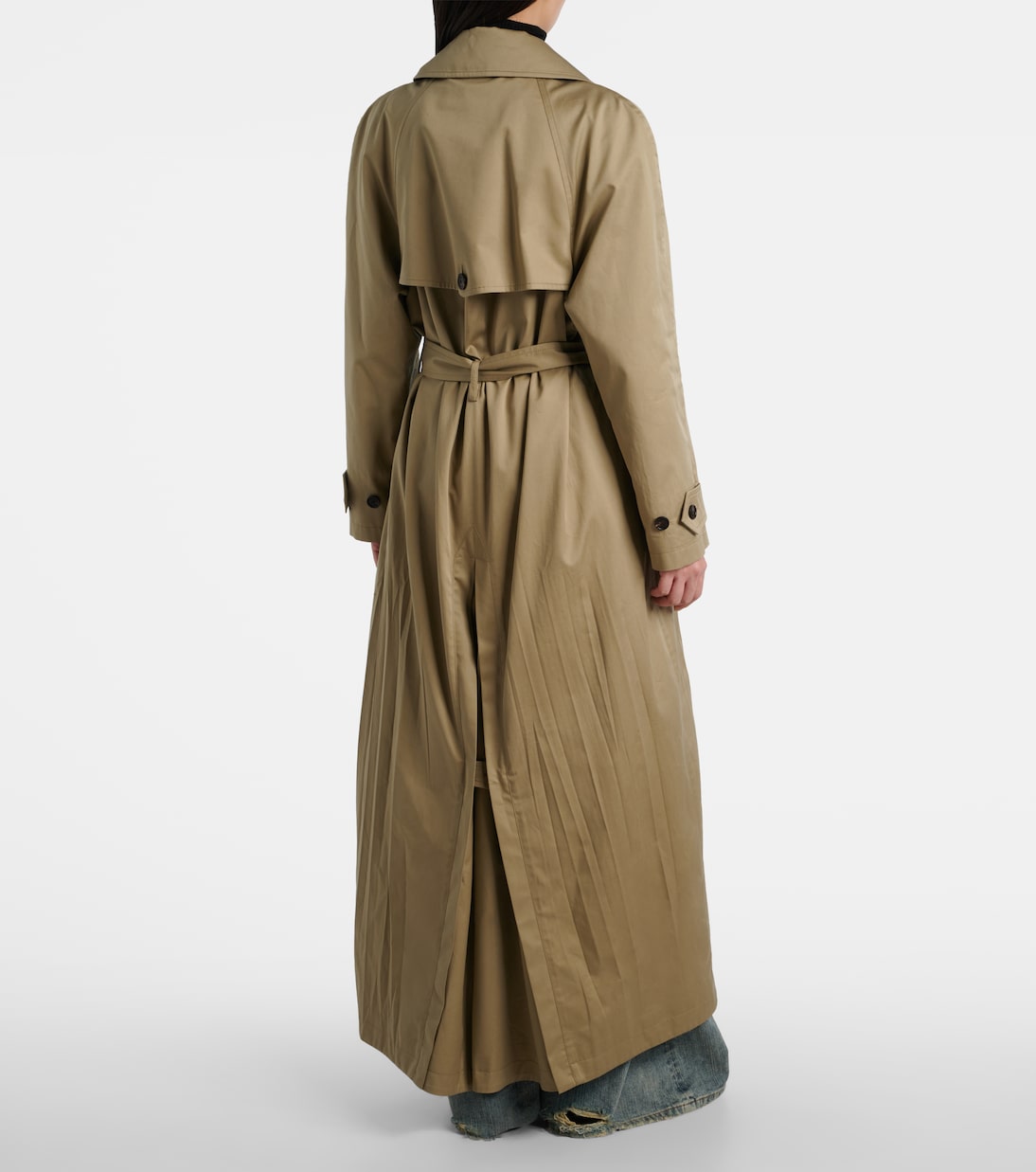 Cocoon cotton twill trench coat | Balenciaga